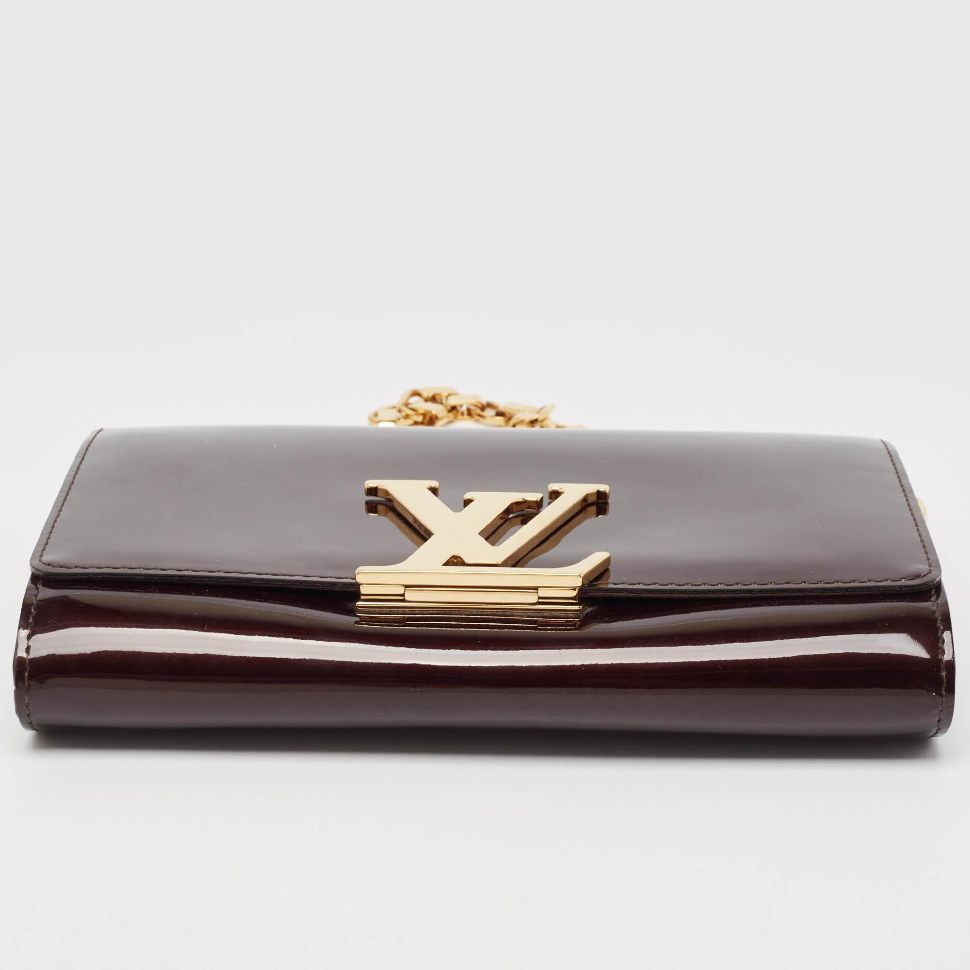 Louis Vuitton Amarante Vernis Chain Louise GM Bag 2