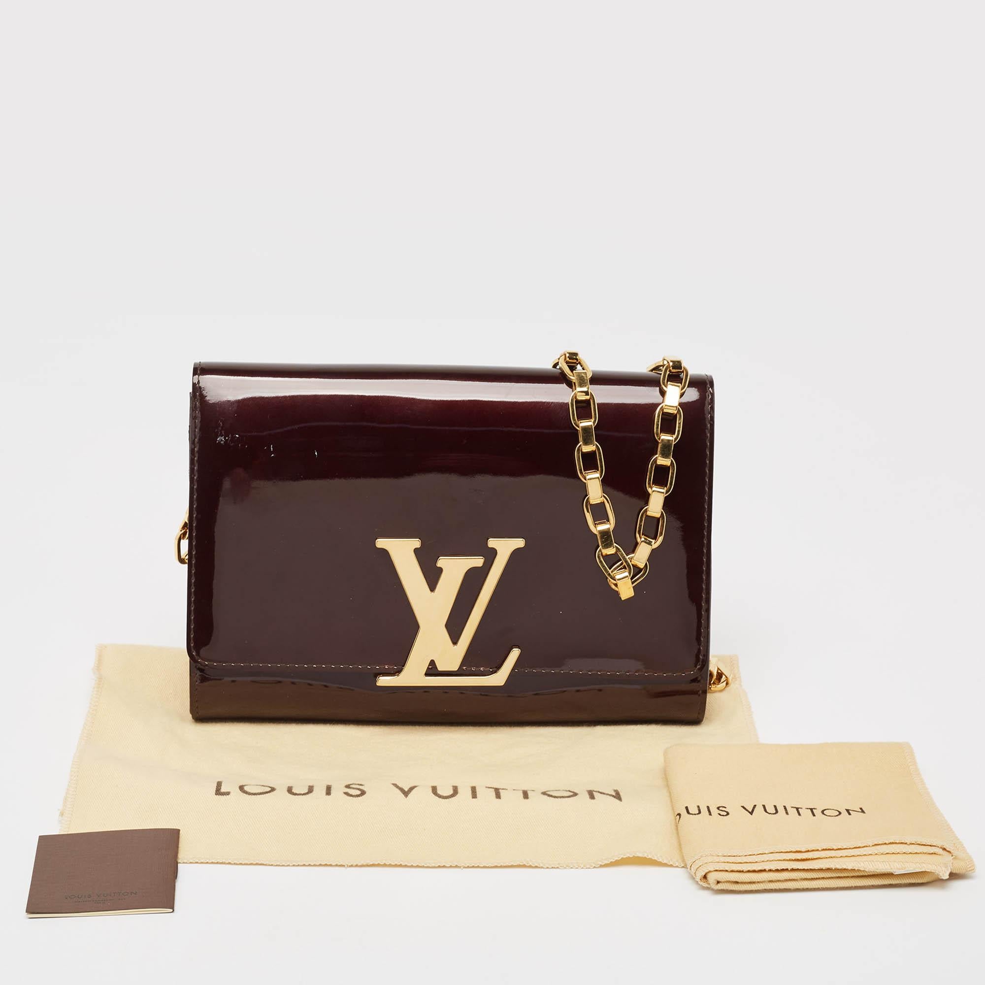 Louis Vuitton Amarante Vernis Chain Louise GM Bag 4