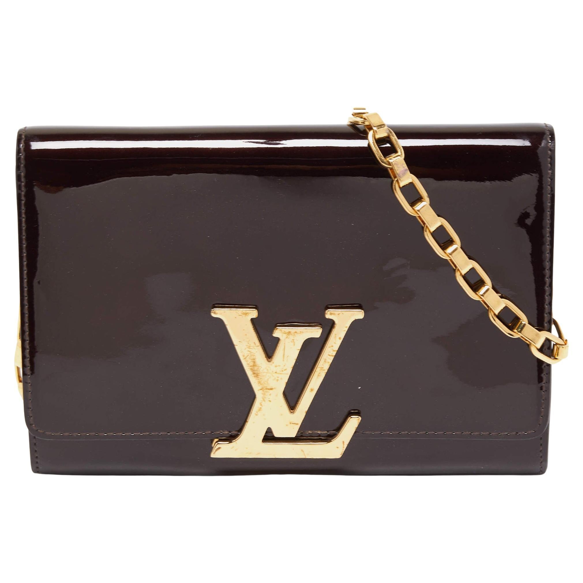 Louis Vuitton Amarante Vernis Chain Louise GM Bag
