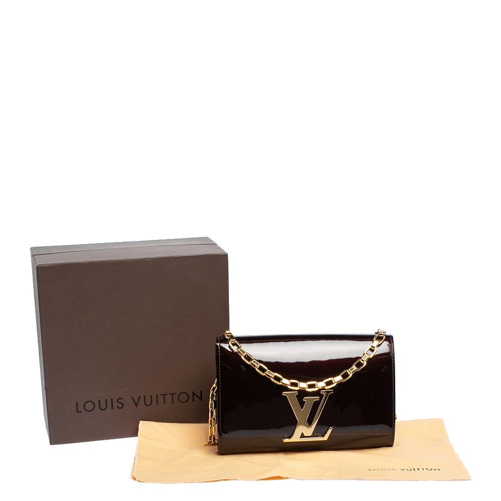 Louis Vuitton Amarante Vernis Leather Chain Louise GM Bag 8