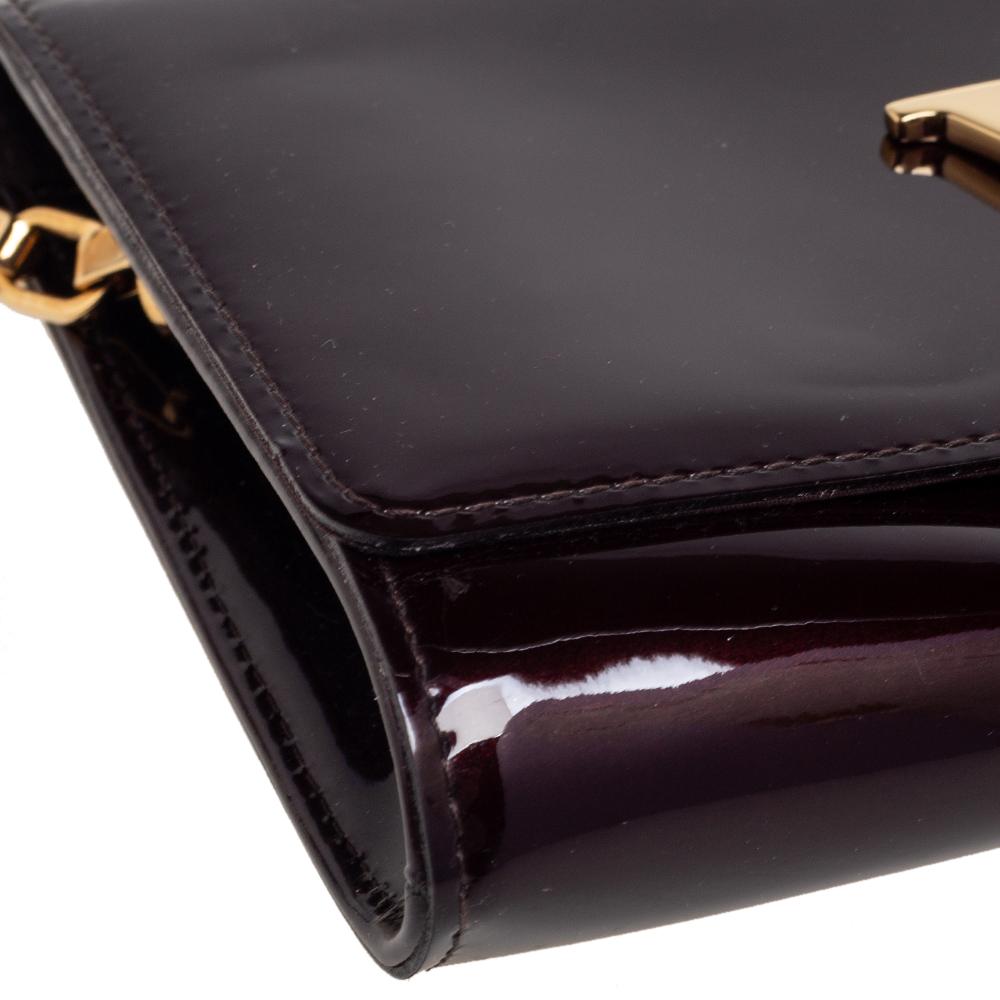 Louis Vuitton Amarante Vernis Leather Chain Louise GM Bag 6