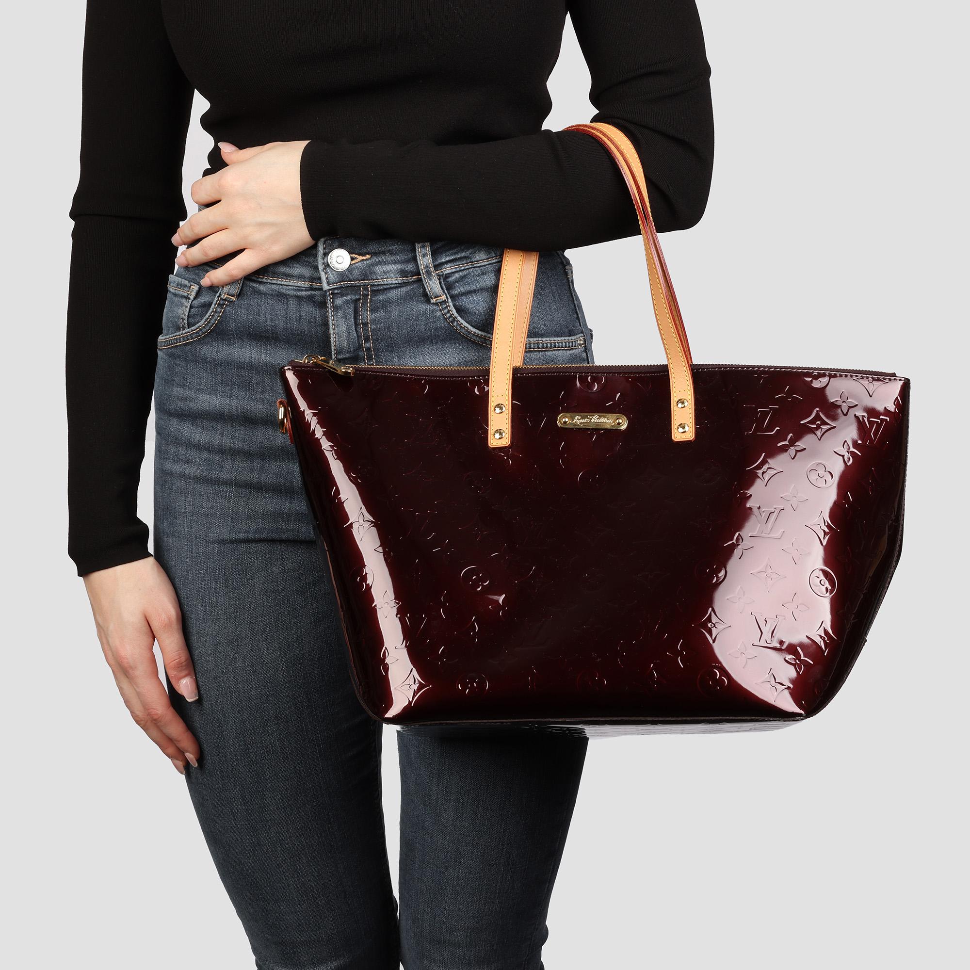 LOUIS VUITTON Amarante Vernis Leather & Vachetta Leather Bellevue GM 6