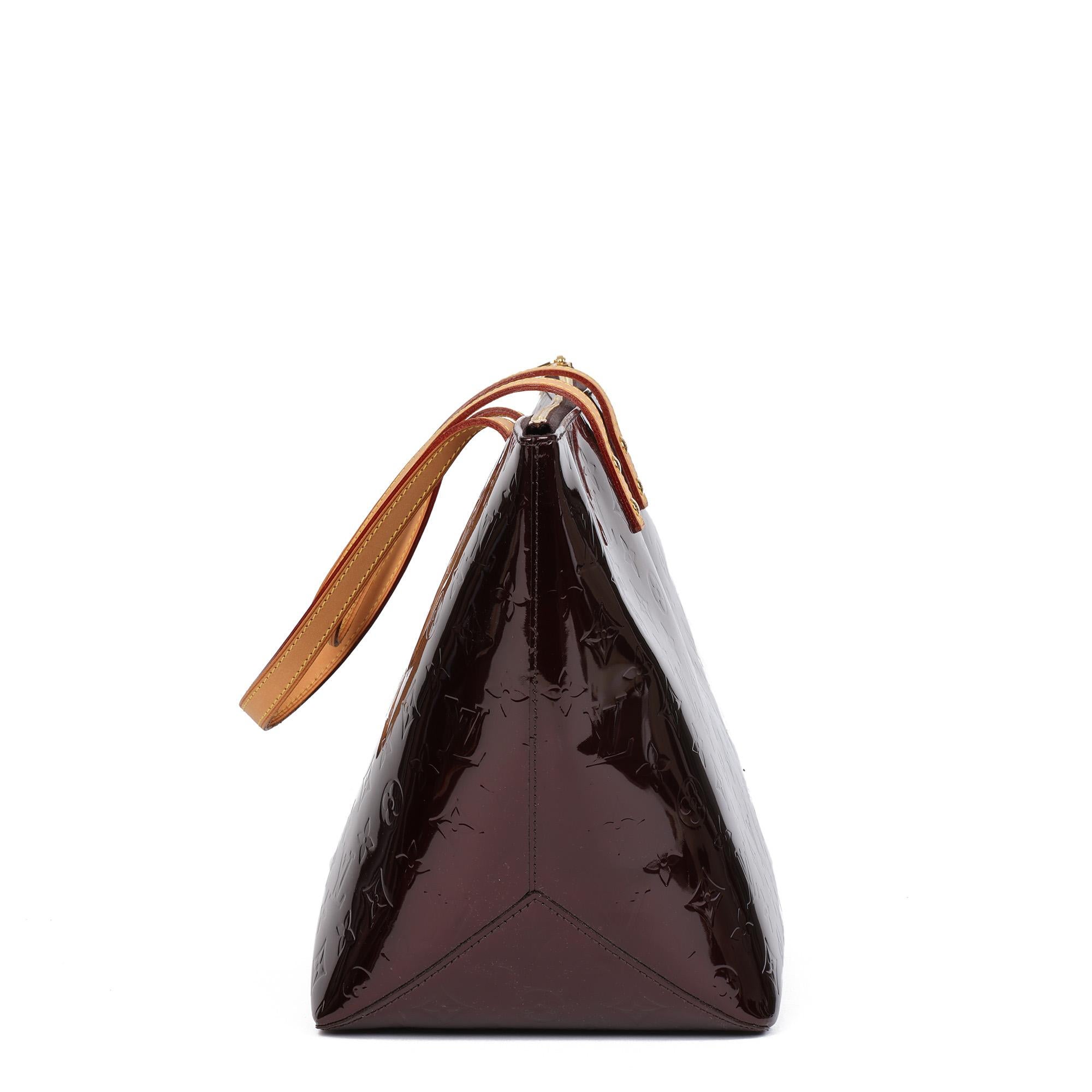 Black LOUIS VUITTON Amarante Vernis Leather & Vachetta Leather Bellevue GM