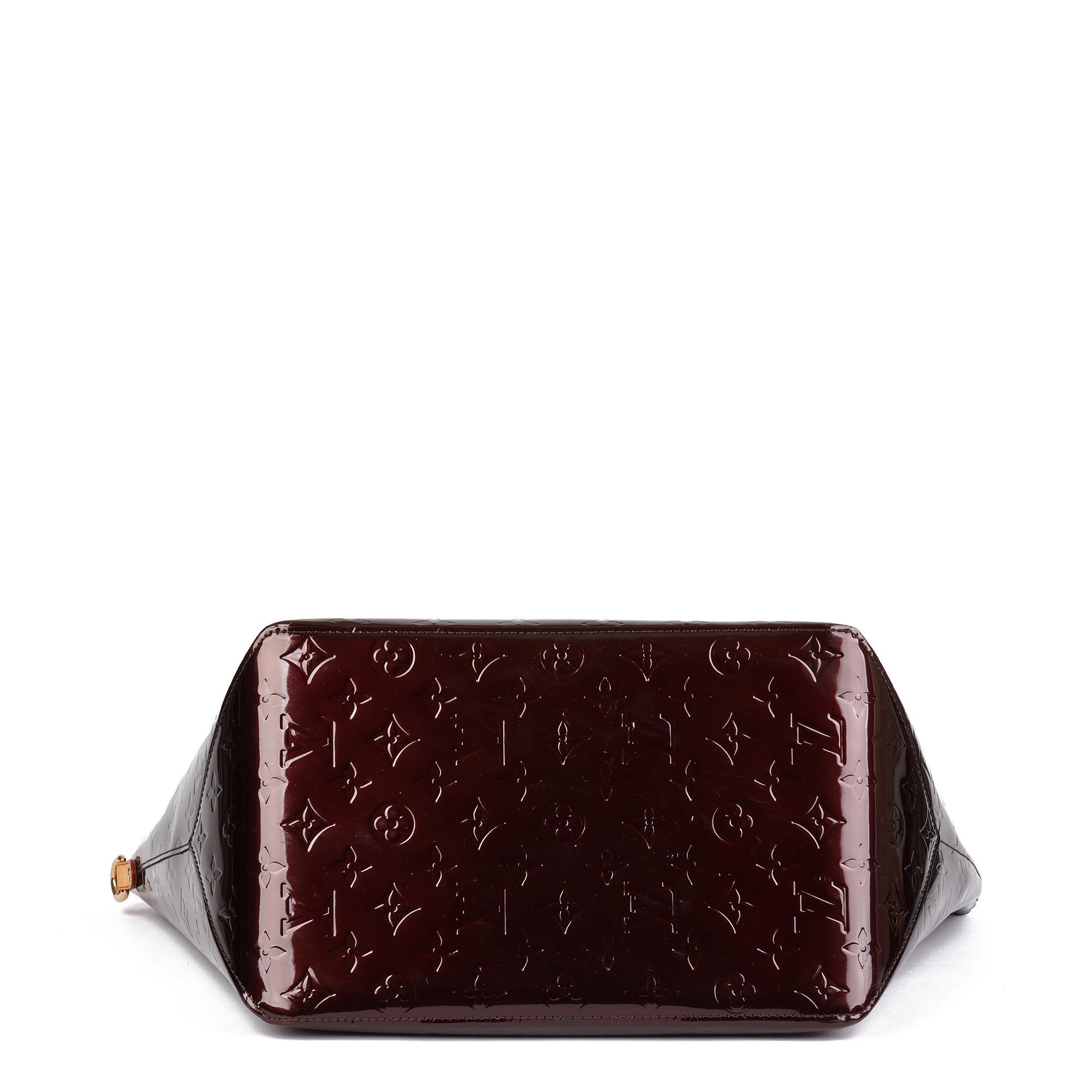 Women's LOUIS VUITTON Amarante Vernis Leather & Vachetta Leather Bellevue GM
