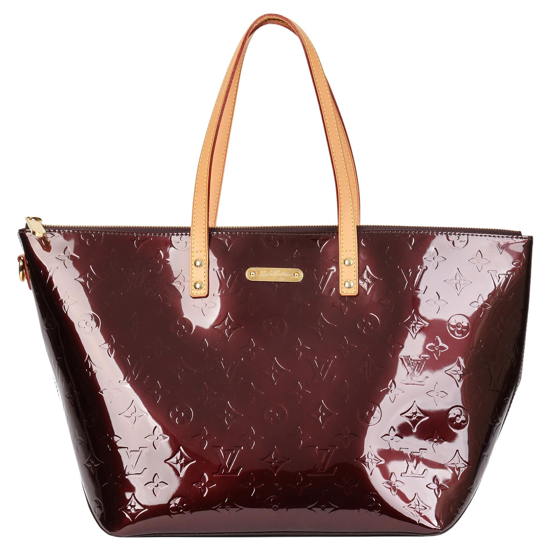 LOUIS VUITTON Amarante Vernis Leather and Vachetta Leather Bellevue GM at  1stDibs