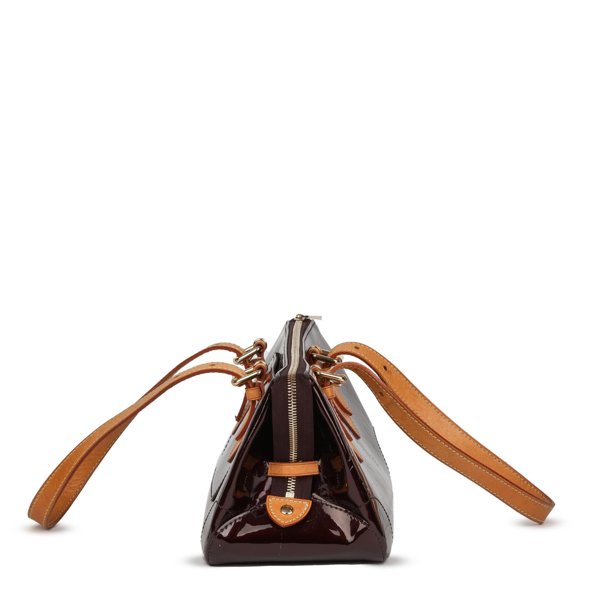 Brown Louis Vuitton Amarante Vernis Leather & Vachetta Leather Rosewood Avenue