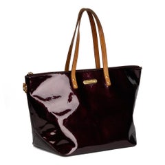 LOUIS VUITTON Amarante Vernis Leather & Vachetta Leather Vintage Bellevue GM