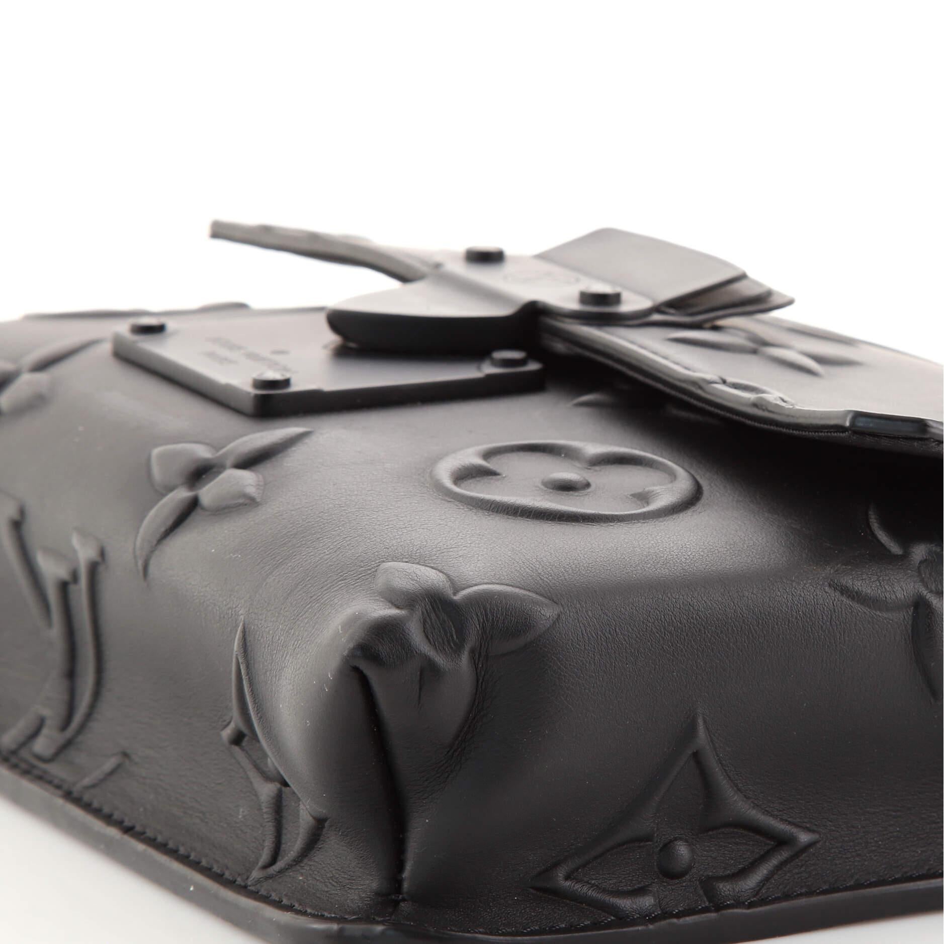 Black Louis Vuitton Ambassadeur Bag Monogram Seal Leather PM