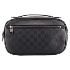 Louis Vuitton Black Leather Damier Infini Avenue Sling Bag 48lk54