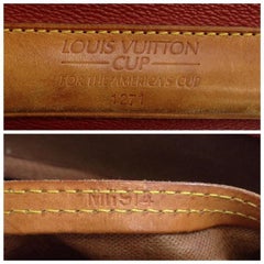 Louis Vuitton America's Cup Toquet Hobo 101413 Red Canvas Shoulder Bag