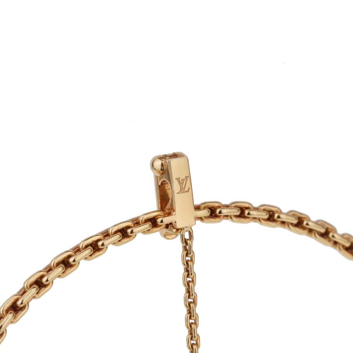 Taille poire Louis Vuitton, collier pendentif chaîne en améthyste en vente
