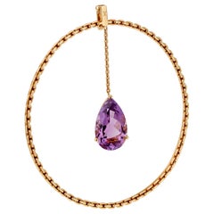 Louis Vuitton Amethyst Chain Pendant Necklace