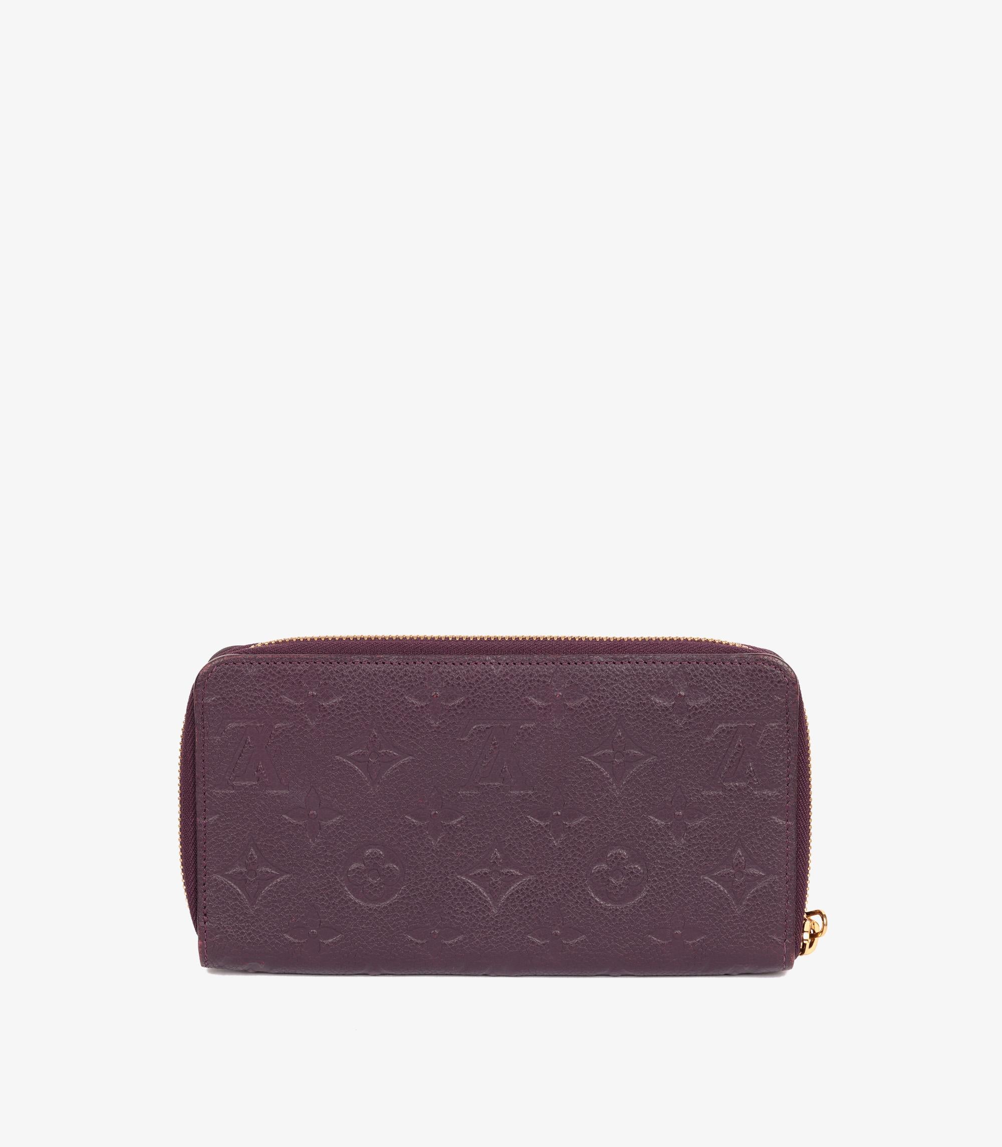 Black Louis Vuitton Amethyst Monogram Empreinte Zippy Wallet