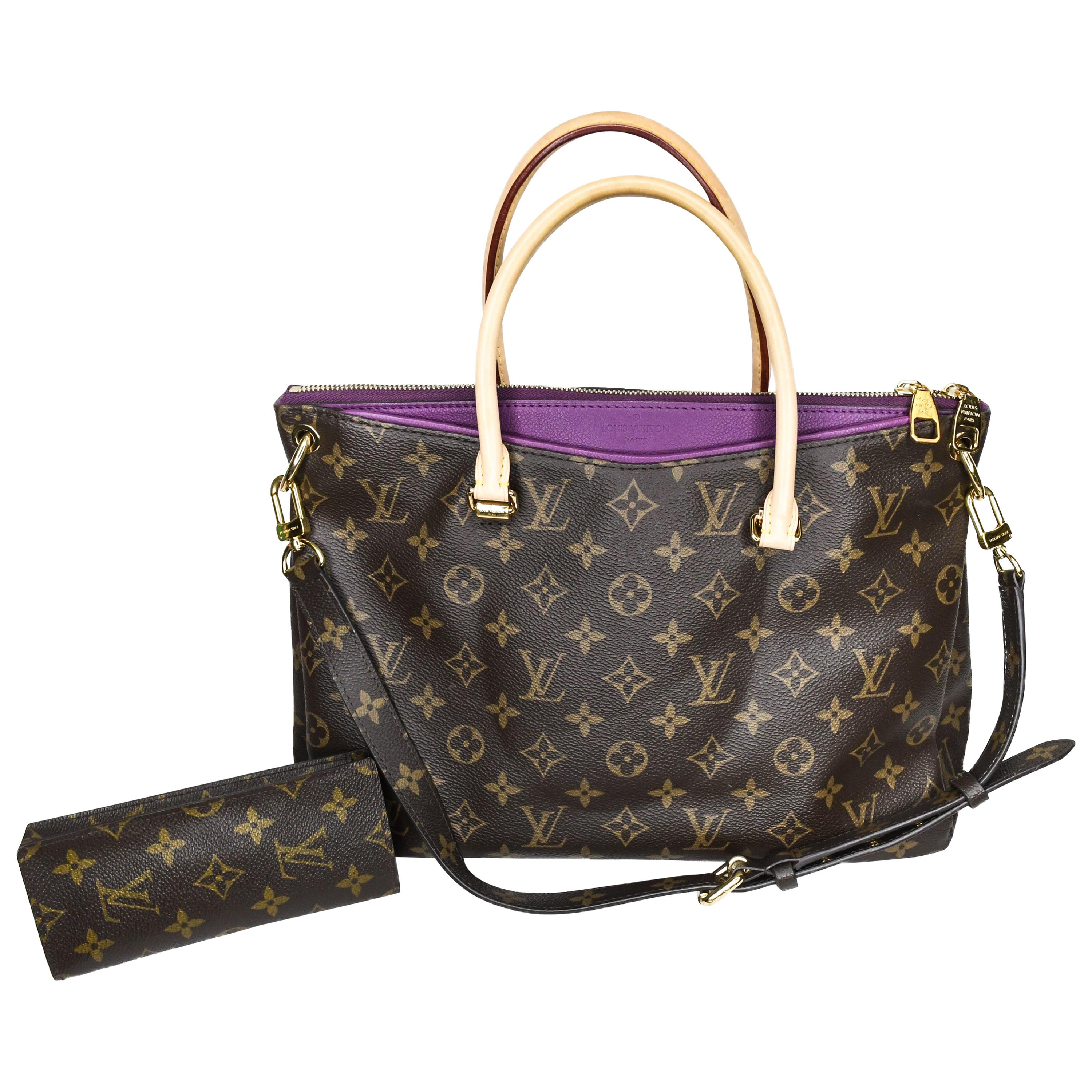 Louis Vuitton Amethyste Monogram Pallas Convertible Shoulder or Handbag