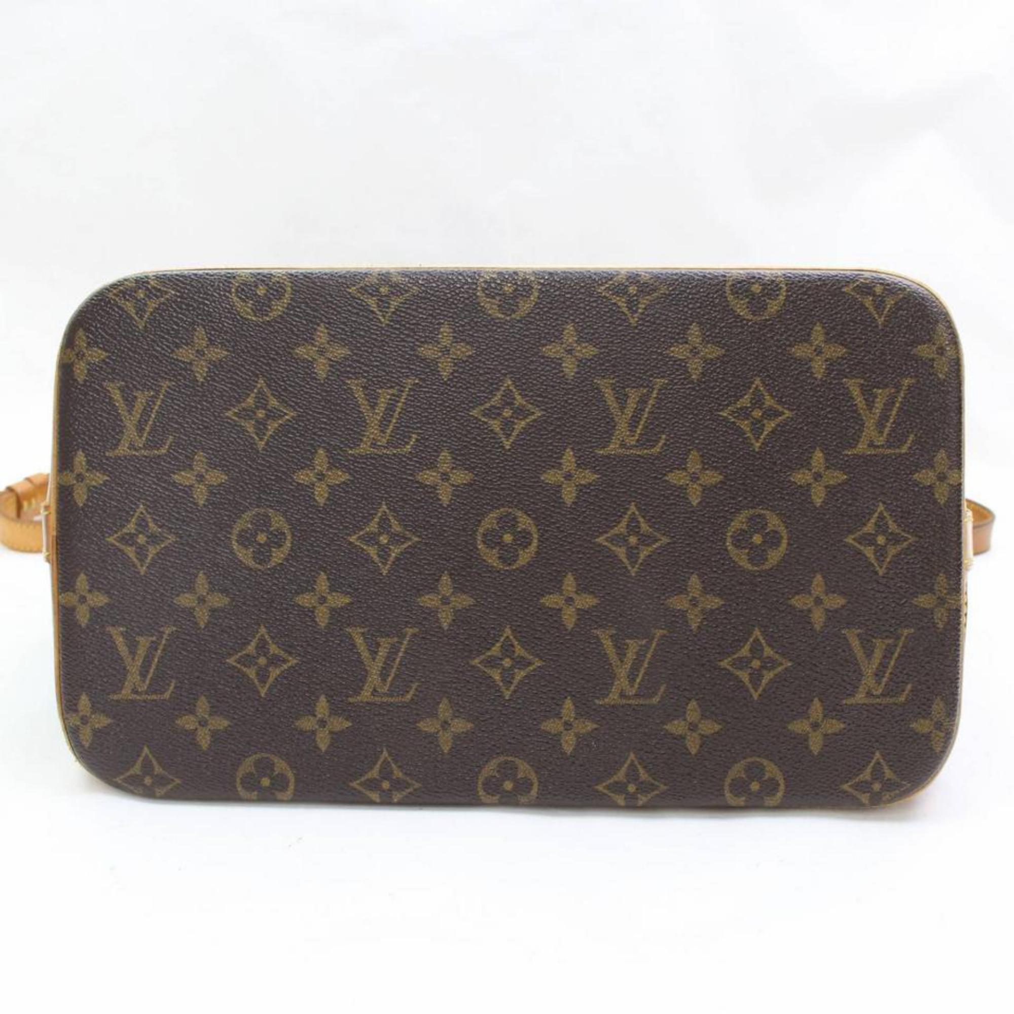 Louis Vuitton Amfar Sharon Stone Three 867466 Brown Coated Canvas Shoulder Bag For Sale 2