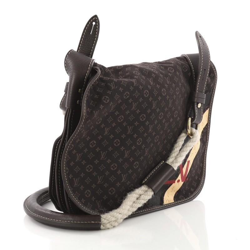 Black Louis Vuitton Amman Handbag Limited Edition Initiales Mini Lin