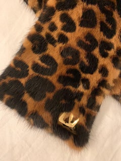 Louis Vuitton animalier mink scarf