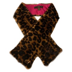 Louis Vuitton animalier mink scarf