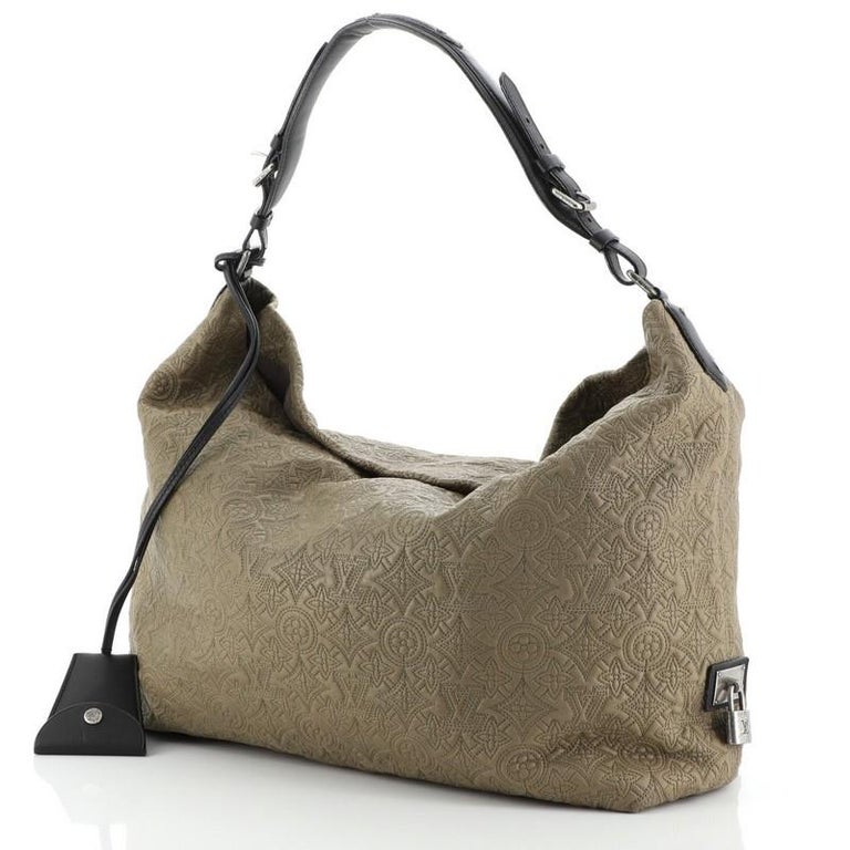 Louis Vuitton Antheia Hobo Leather GM - Taupe/Gray Lambskin New Condition
