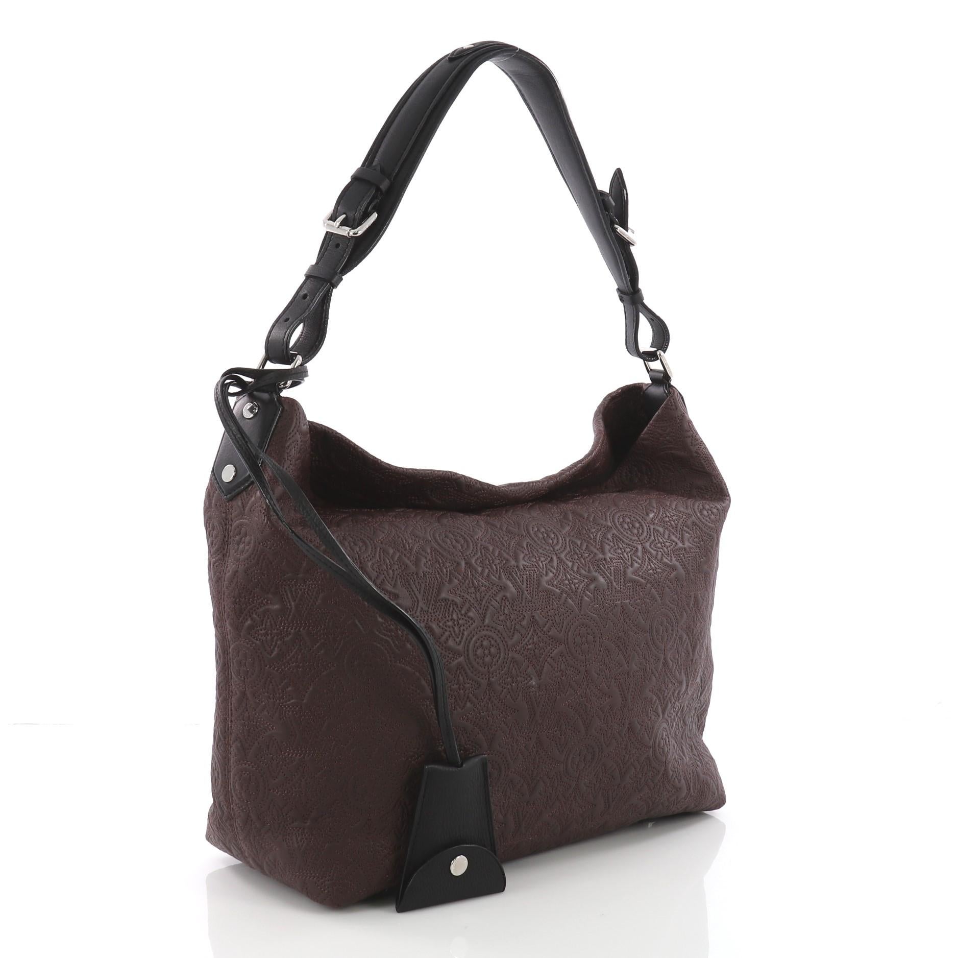 Black Louis Vuitton Antheia Hobo Leather PM