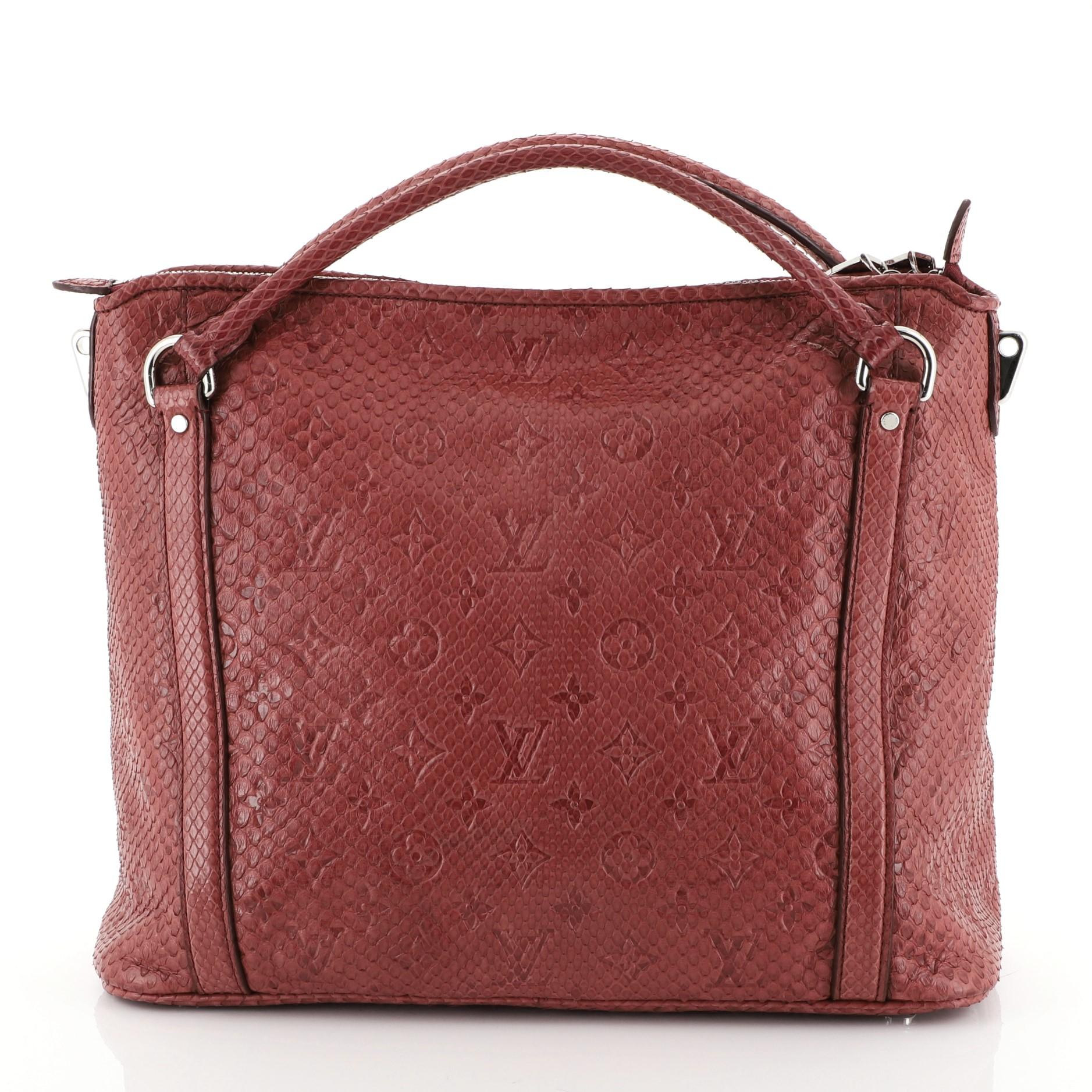 Brown Louis Vuitton Antheia Ixia Handbag Python PM