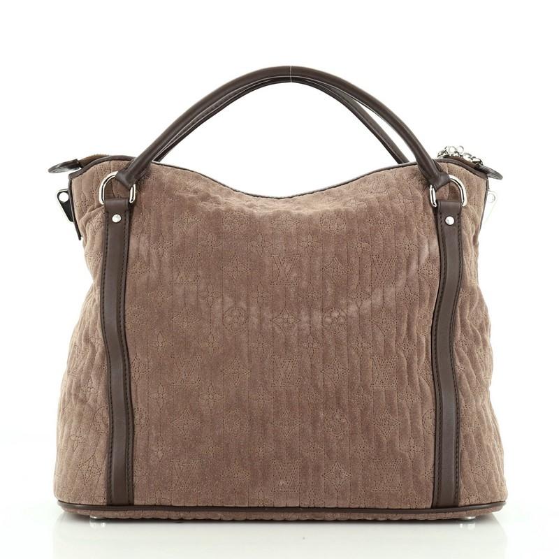 Brown Louis Vuitton Antheia Ixia Handbag Suede PM
