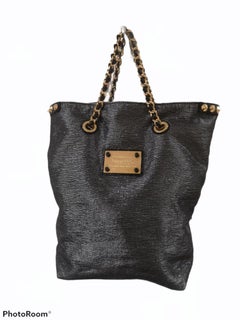 Louis Vuitton Anthracite gold studs shoulder handle bag
