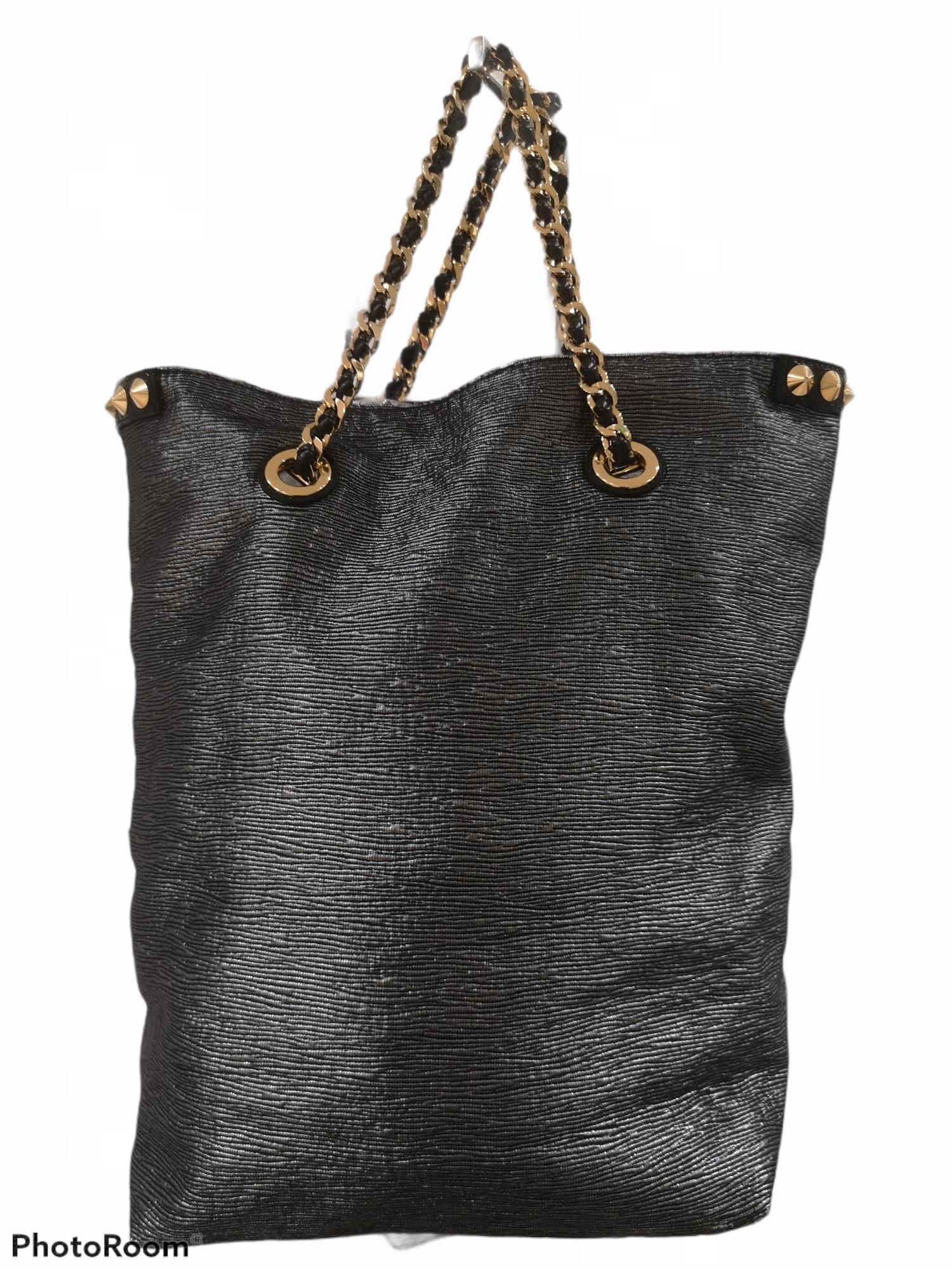 Black Louis Vuitton Anthracite gold studs shoulder handle bag For Sale