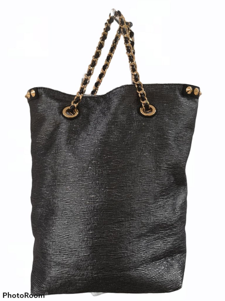 Louis Vuitton Anthracite gold studs shoulder handle bag For Sale