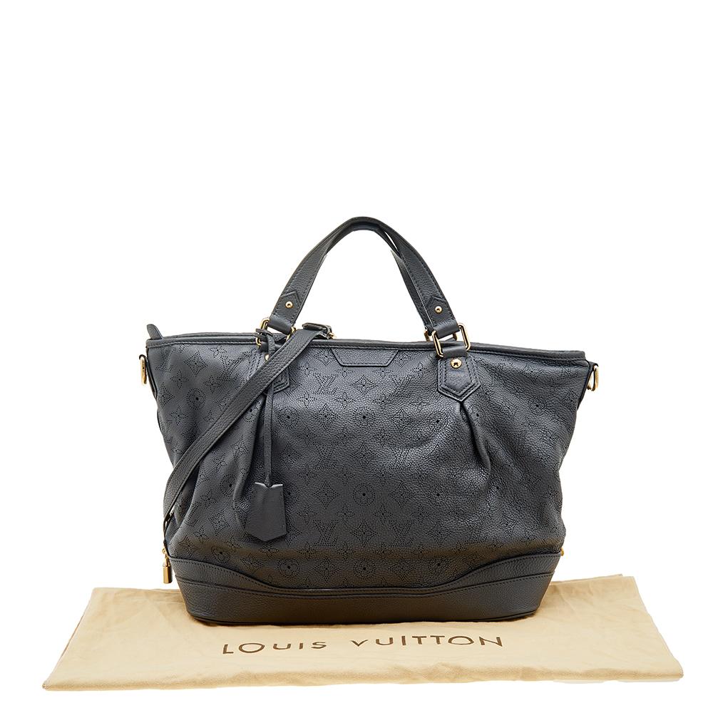 Louis Vuitton Anthracite Mahina Leather Stellar GM Bag 7