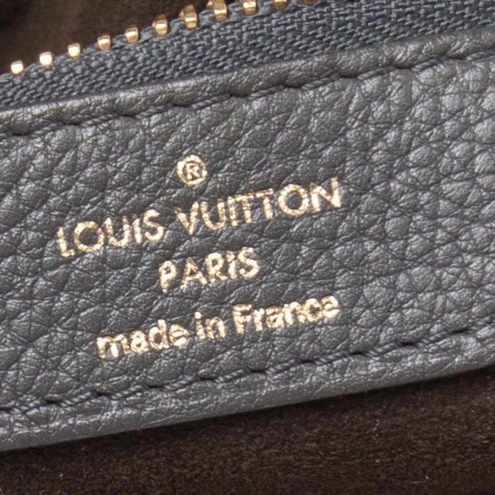 Louis Vuitton Anthracite Mahina Leather Stellar GM Bag In Good Condition In Dubai, Al Qouz 2
