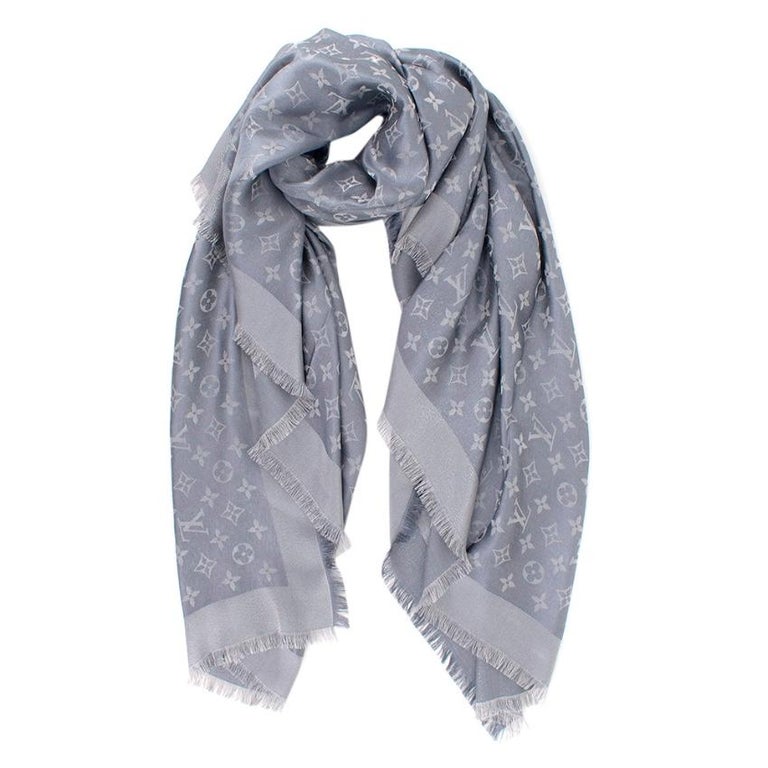 Louis Vuitton monogram shine shawl charcoral grey – Lady Clara's