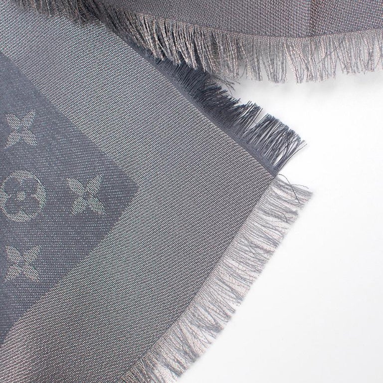 Louis Vuitton Monogram shine antracite Grey Silk ref.195544 - Joli