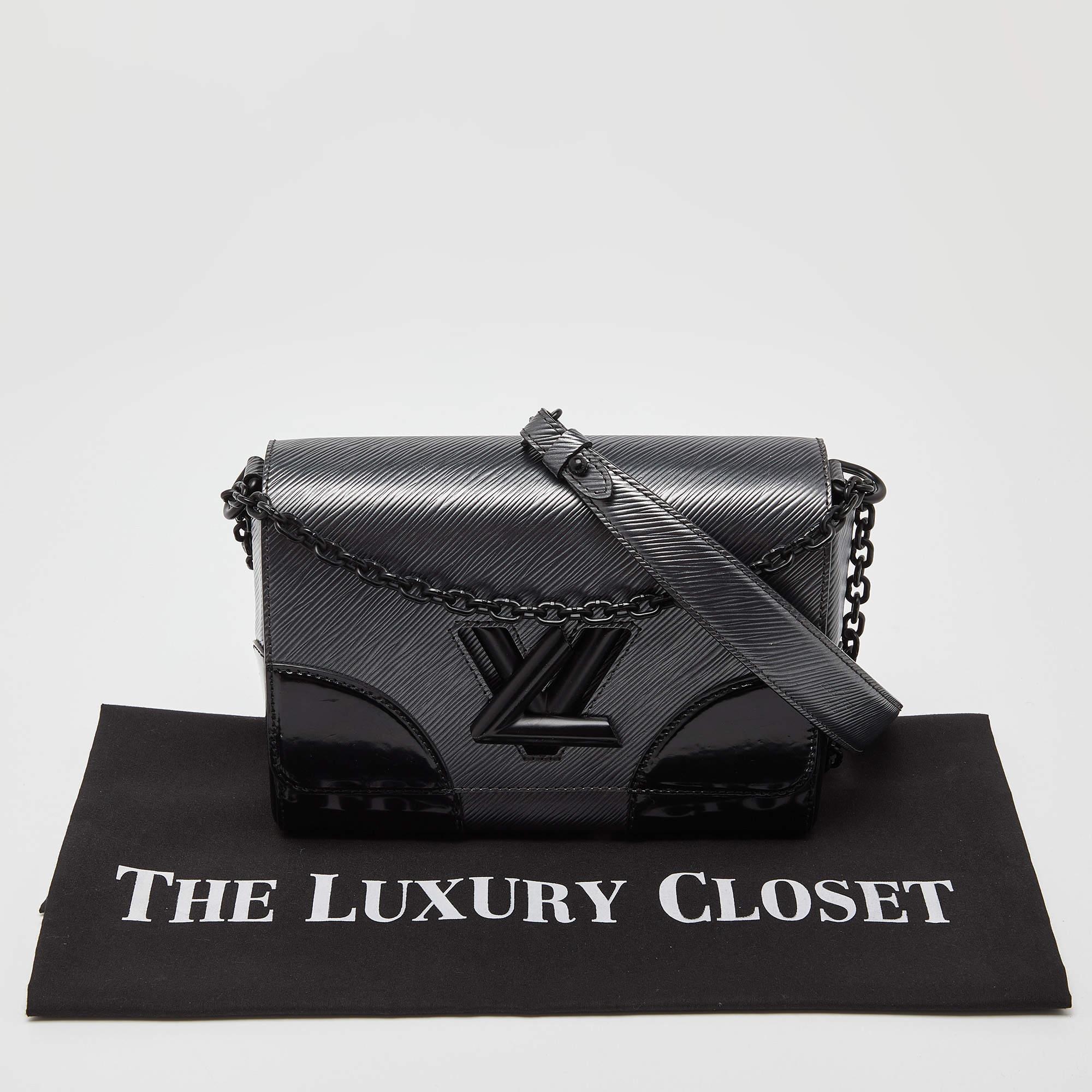 Louis Vuitton Anthracite Nacre/Black Epi Leather Twist MM Bag 8