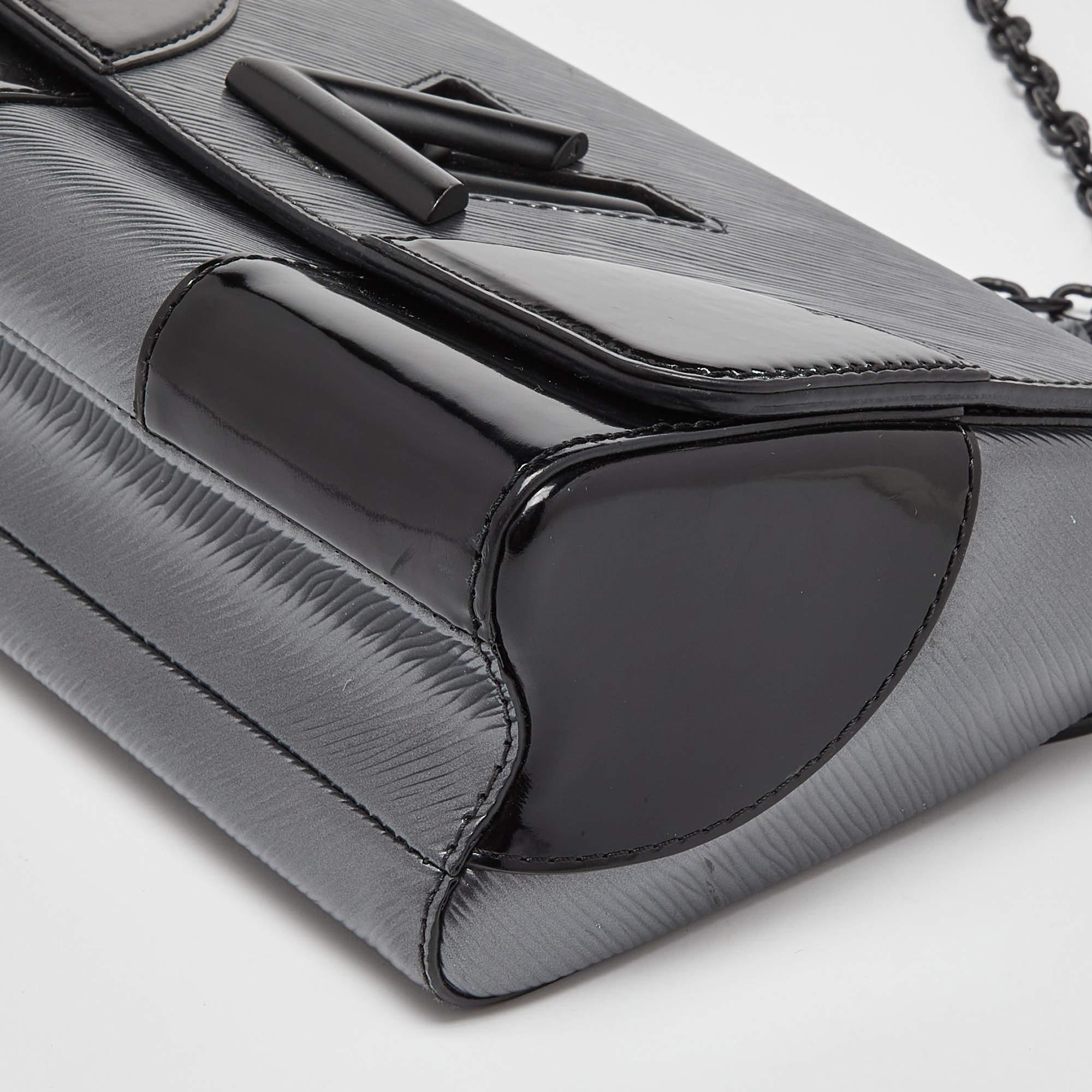 Louis Vuitton Anthracite Nacre/Black Epi Leather Twist MM Bag 3