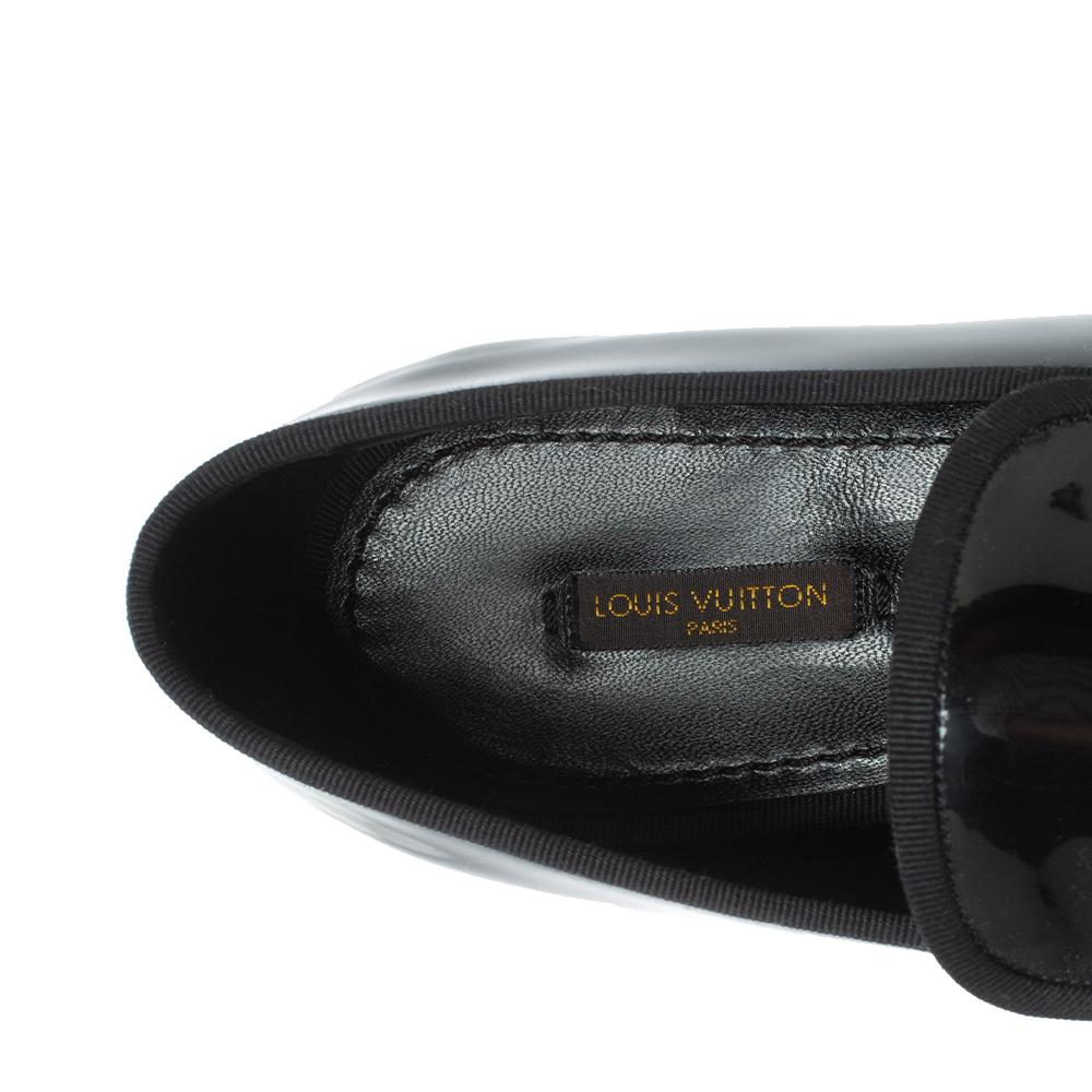 Louis Vuitton Anthracite Patent Leather Glass Dome Loafers Size 41.5 1
