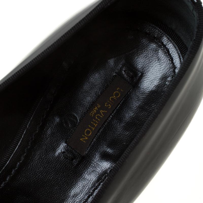 Louis Vuitton Anthracite Patent Leather Glass Dome Loafers Size 42.5 In Good Condition In Dubai, Al Qouz 2