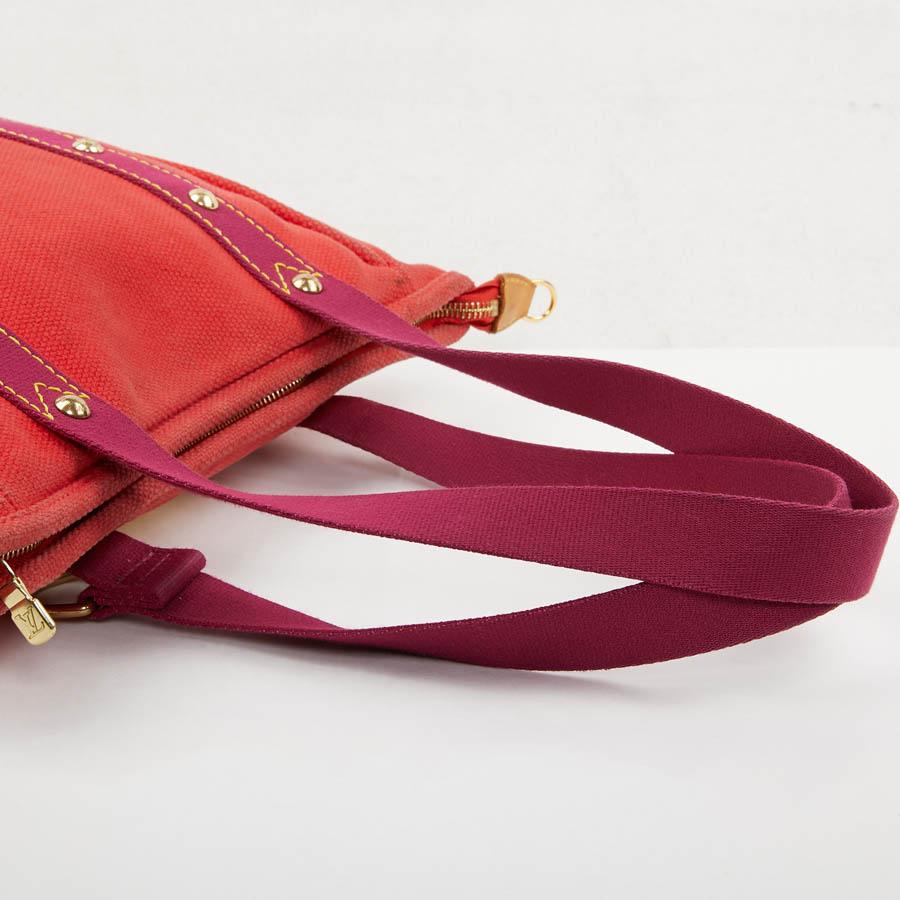 LOUIS VUITTON Antigua Bag In Red Cotton Canvas 5