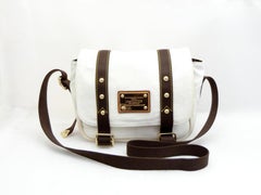 Louis Vuitton Antigua Besace Pm Messenger 231474 White Canvas Shoulder Bag