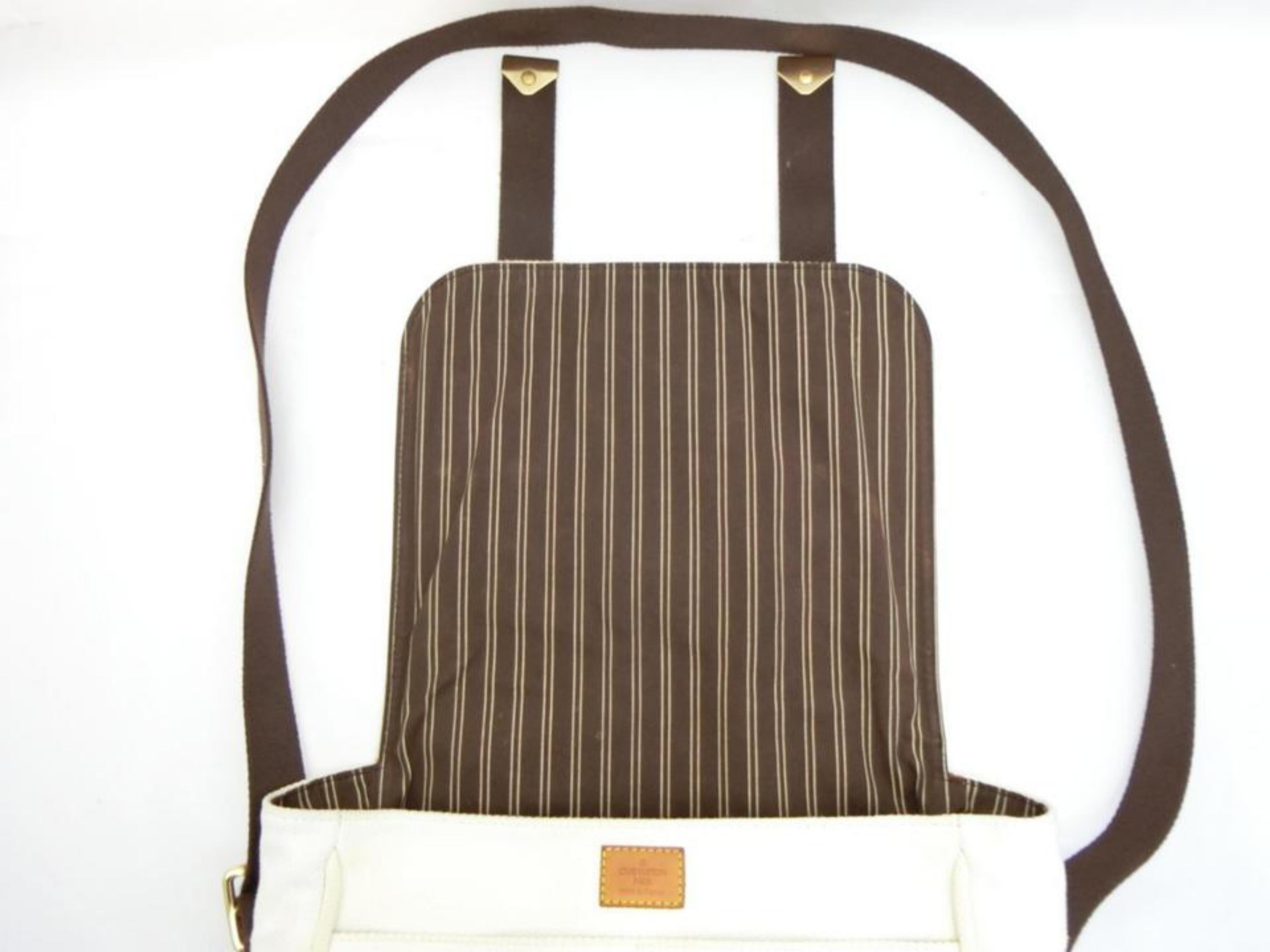 Louis Vuitton Antigua Besace Pm Messenger 231474 White Canvas Shoulder Bag For Sale 1
