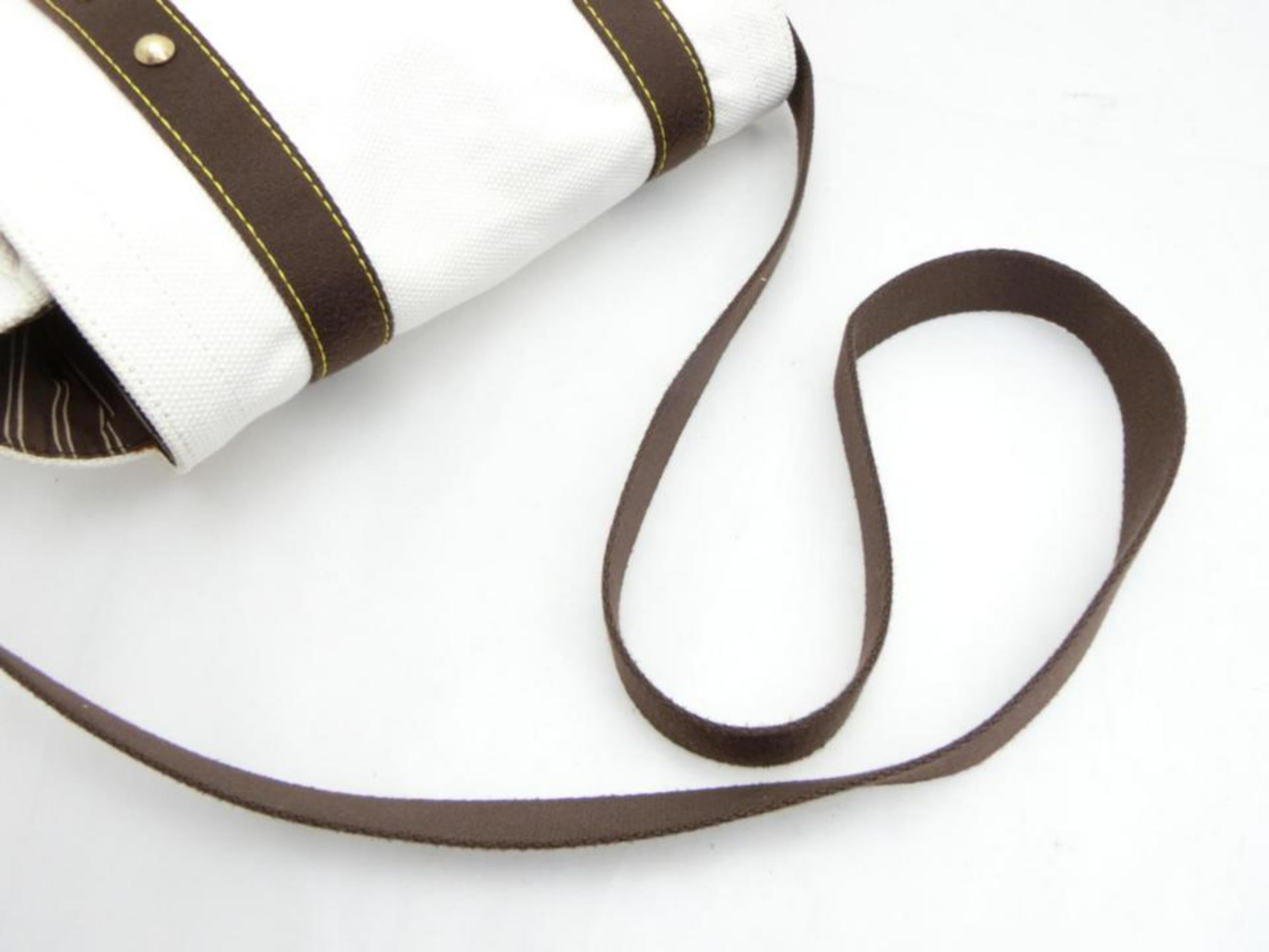 Louis Vuitton Antigua Besace Pm Messenger 231474 White Canvas Shoulder Bag For Sale 2