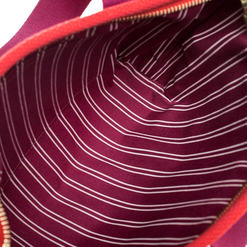 Louis Vuitton Antigua Cabas Red Canvas Shoulder Bag PM 2