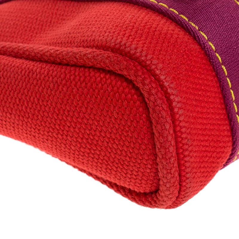 Louis Vuitton Antigua Cabas Red Canvas Shoulder Bag PM 4