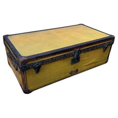 Louis Vuitton Antique Orange Yellow Vuittonite Cabin Steamer Trunk