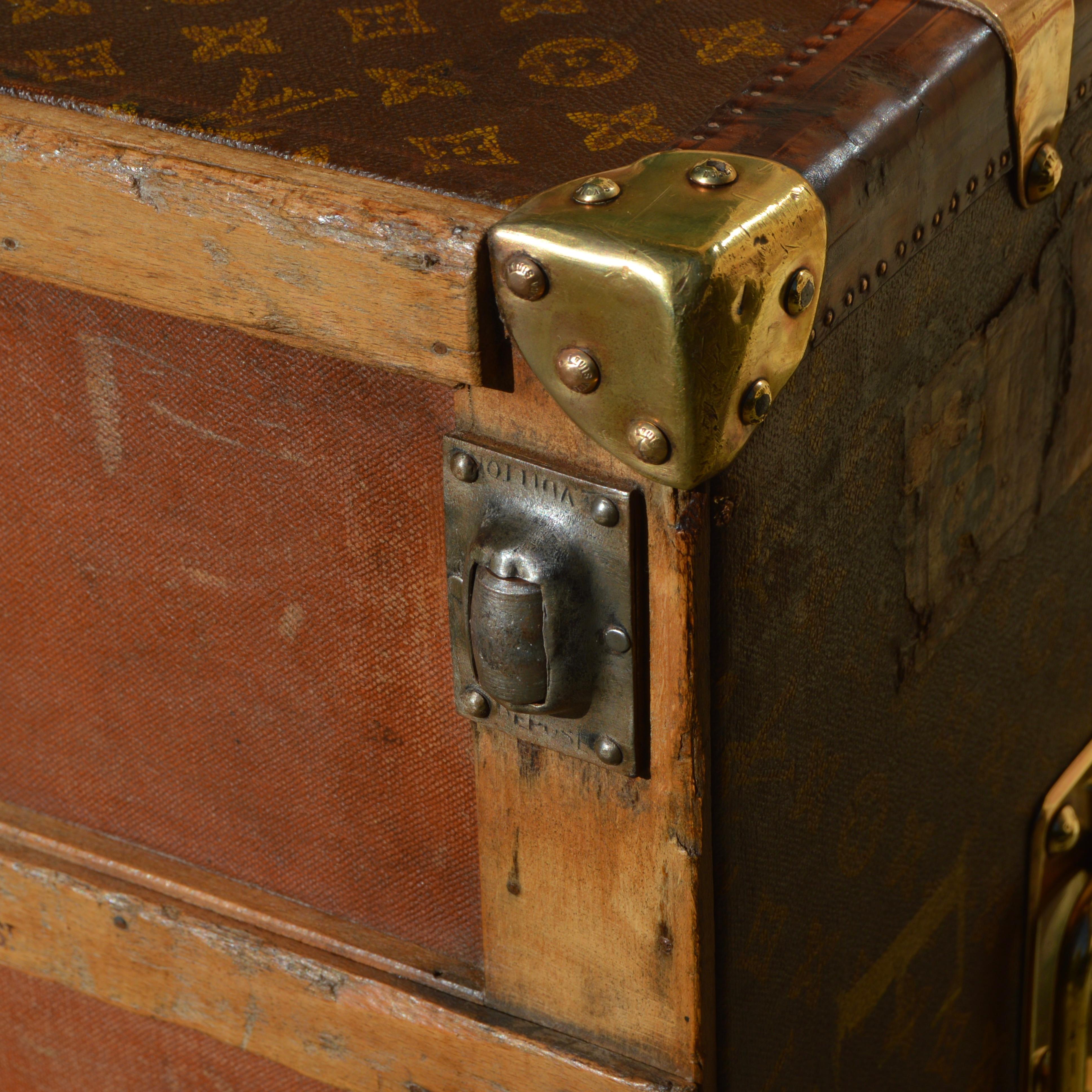 Louis Vuitton antique travel trunk c.1910 7