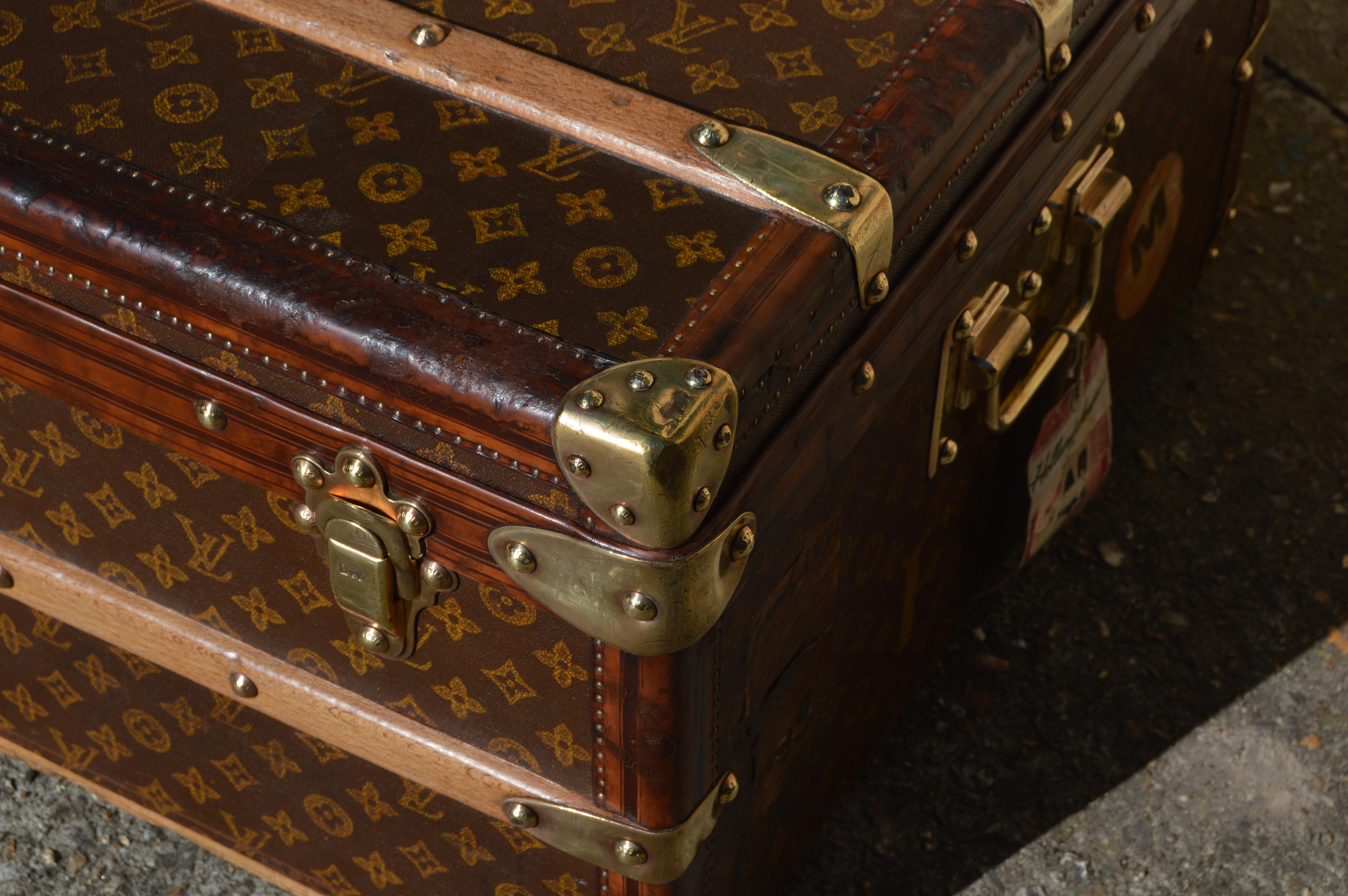 Louis Vuitton antique travel trunk c.1910 9