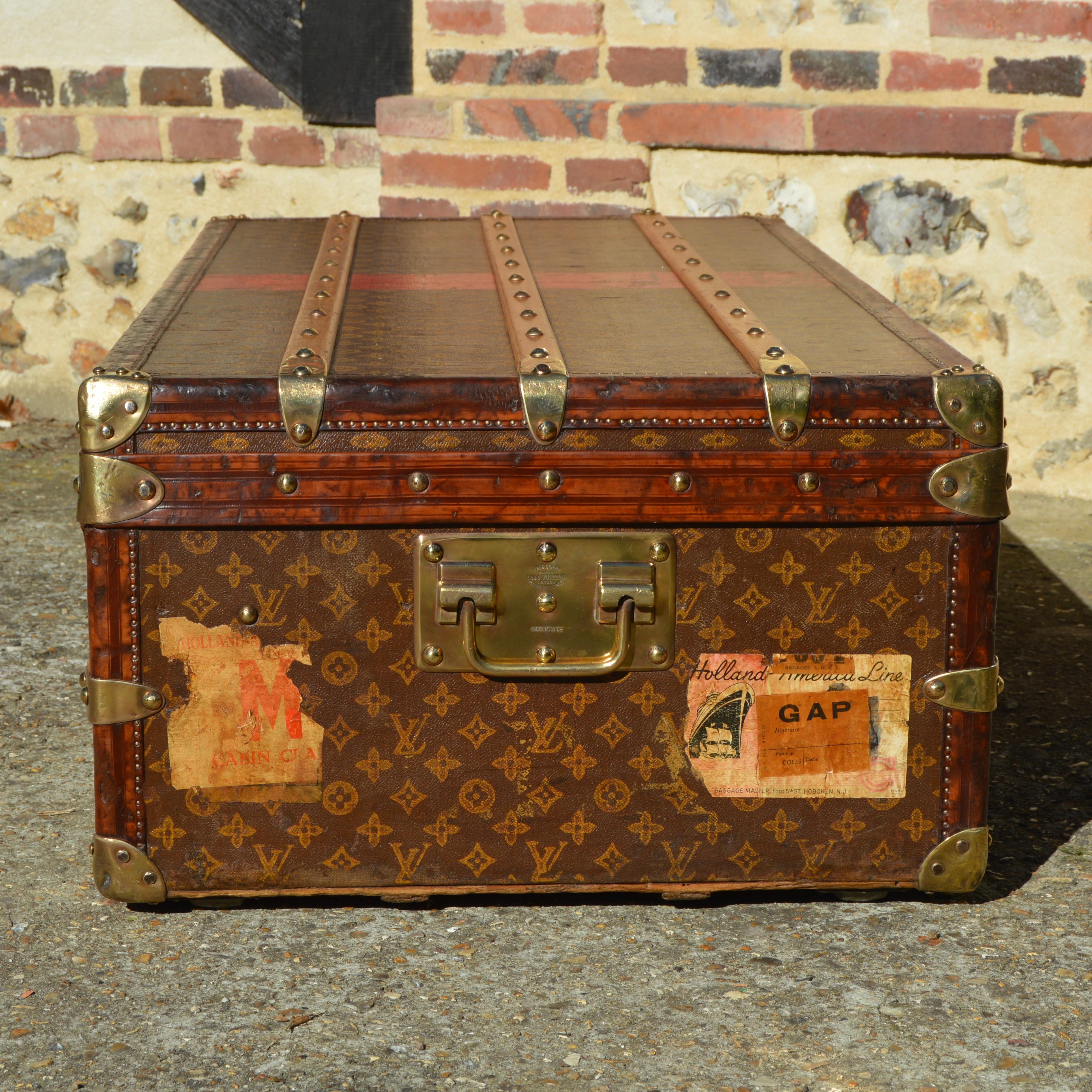 Louis Vuitton antique travel trunk c.1910 2