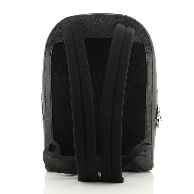 Black Louis Vuitton Anton Backpack Taiga Leather 