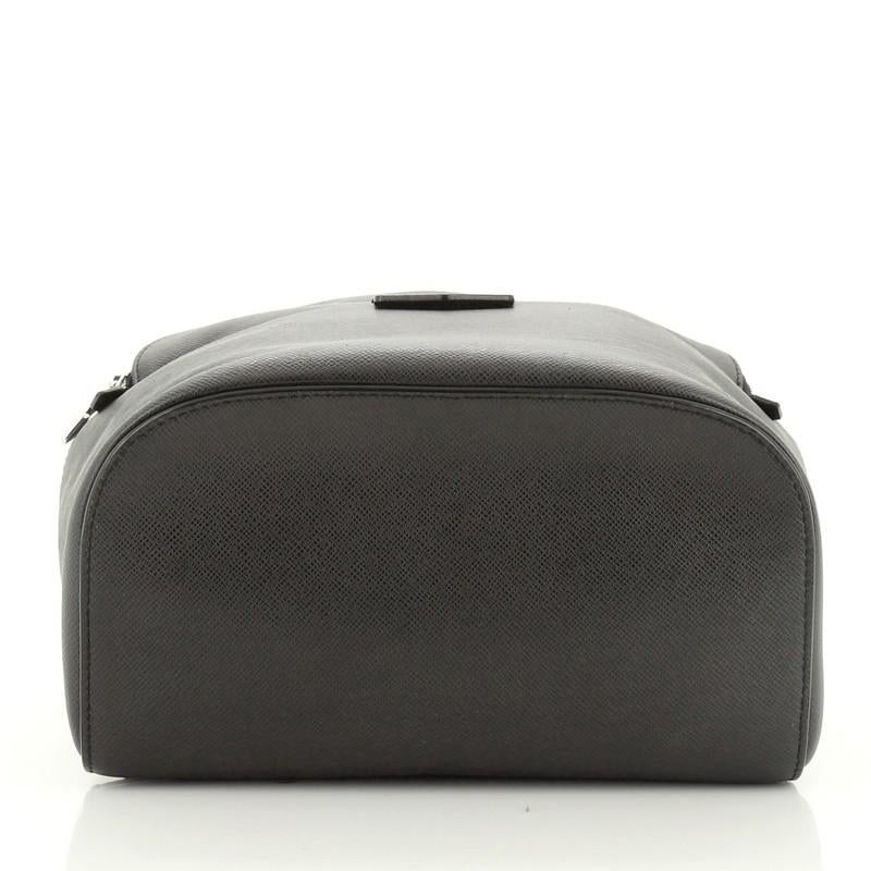 Black Louis Vuitton Anton Backpack Taiga Leather