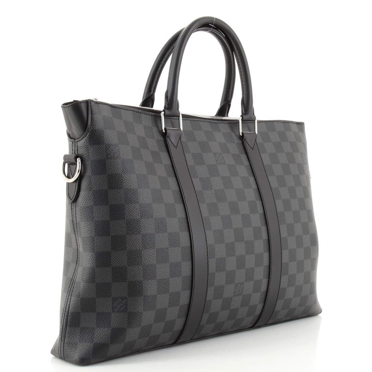 Louis Vuitton Anton Briefcase Damier Graphite For Sale at 1stDibs